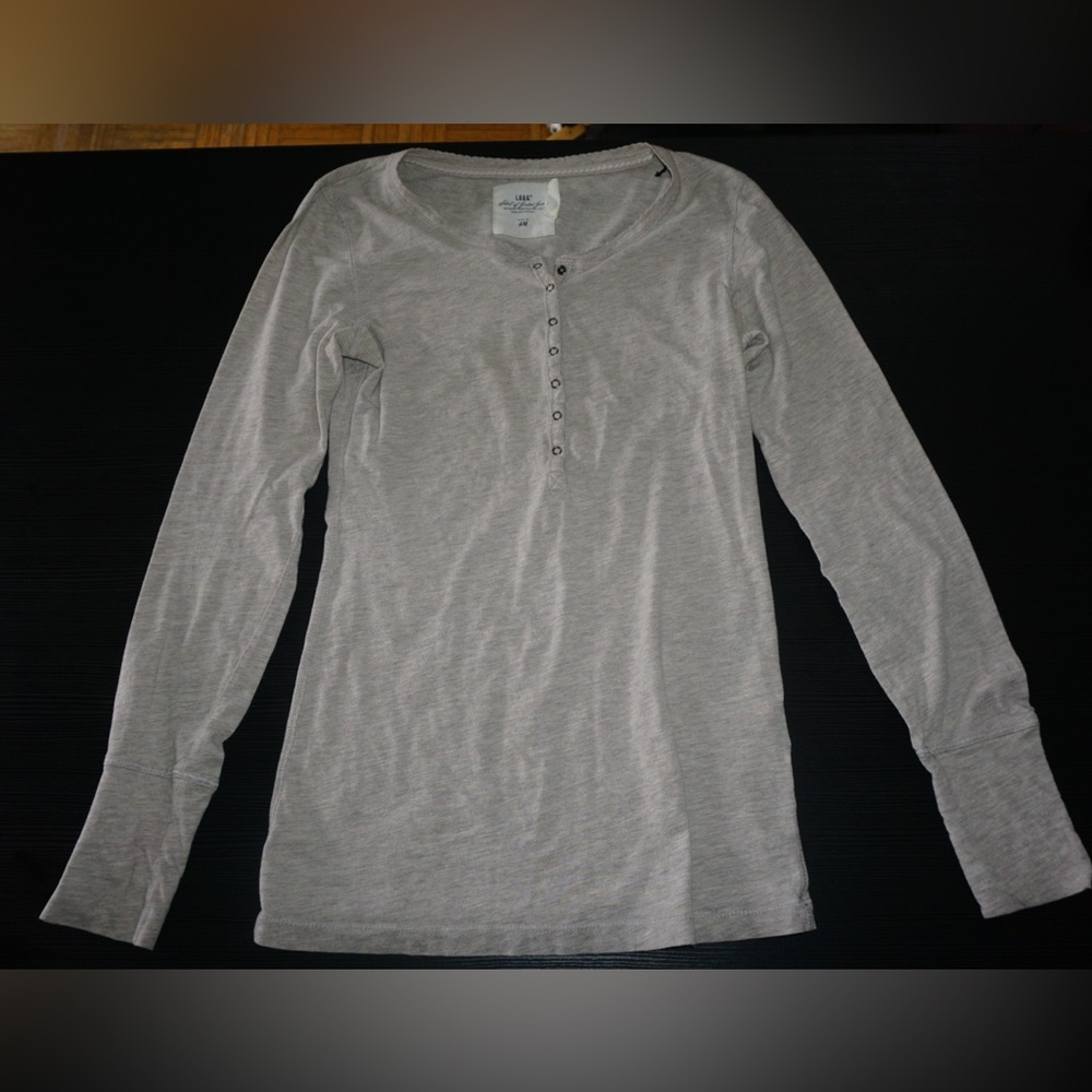 H&M Gray Long Sleeve Henley Shirt